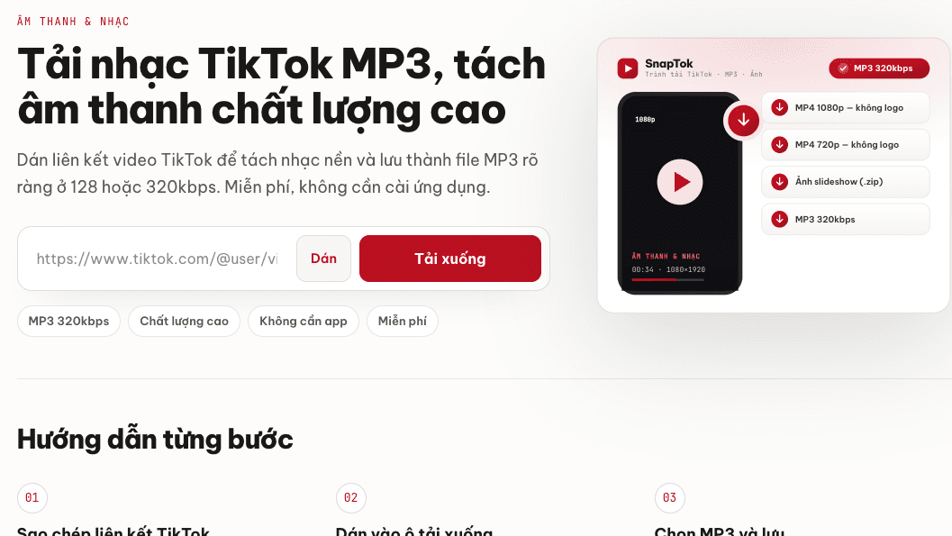 1080p, 720p hay MP3: chọn định dạng nào khi lưu video ngắn