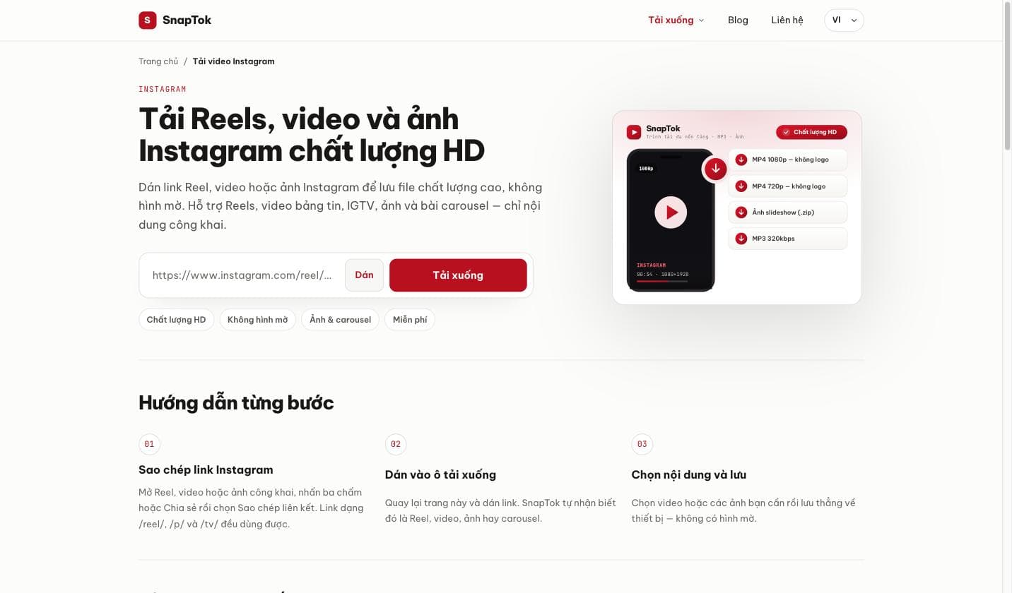 Cách tải ảnh và video Instagram công khai về máy
