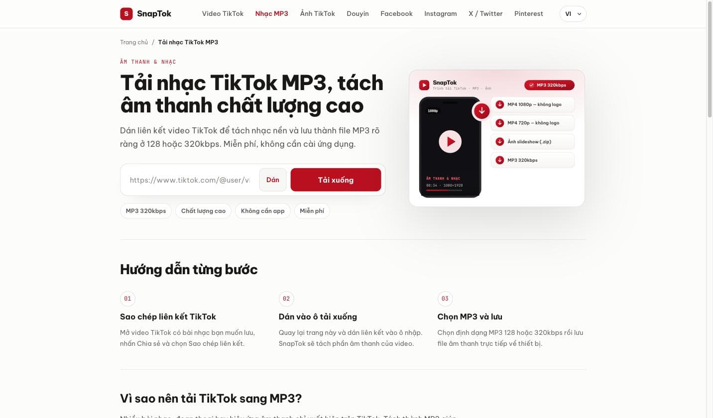 128kbps vs 320kbps: chọn chất lượng MP3 nào khi tải nhạc TikTok