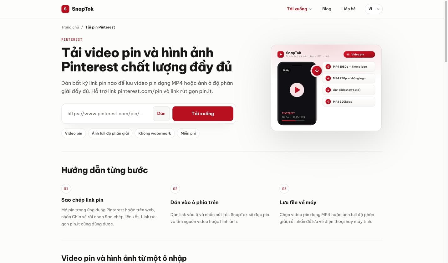 Cách tải ảnh Pinterest độ phân giải cao nhất